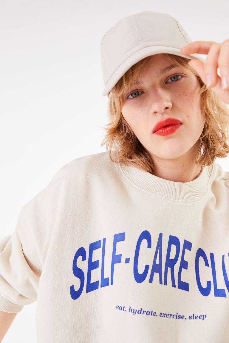 프린트 스웨트셔츠