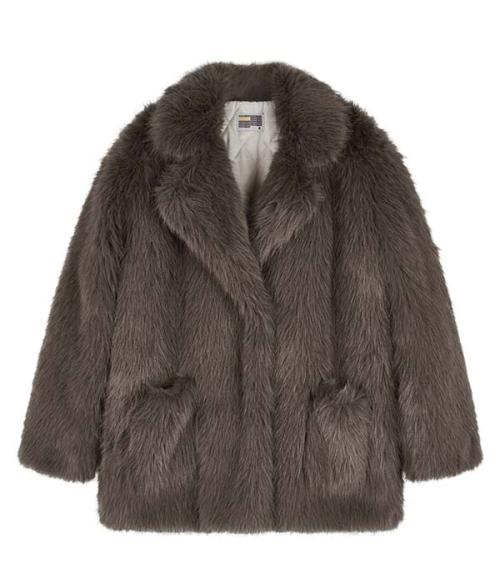 Bulky shaggy coat_charcoal