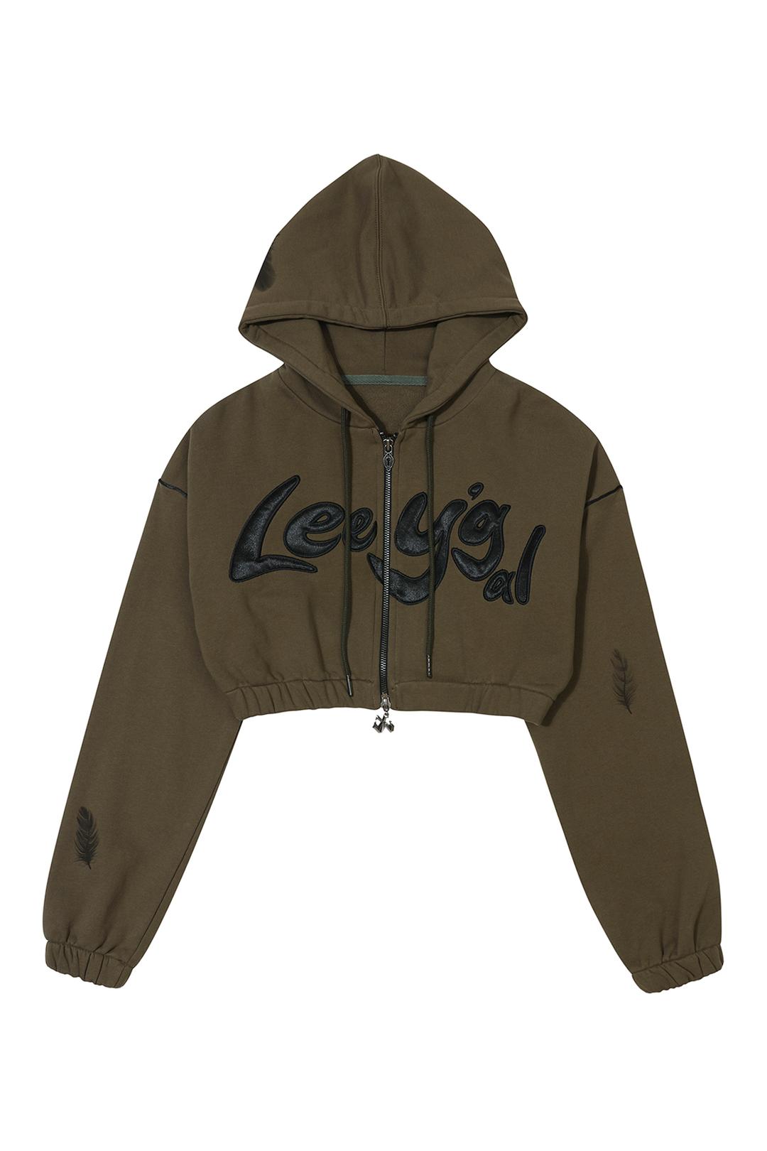 FEATHER HOODIE ZIP-UP KHAKI