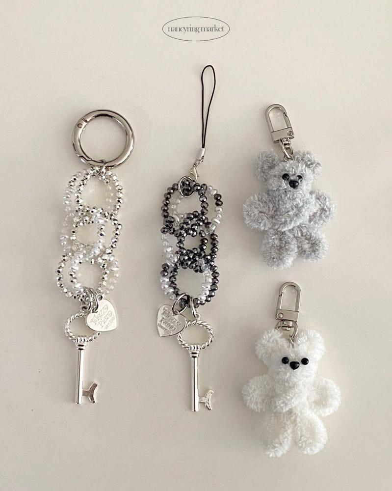 써드 라운드 키링 휴대폰고리 곰돌이키홀더