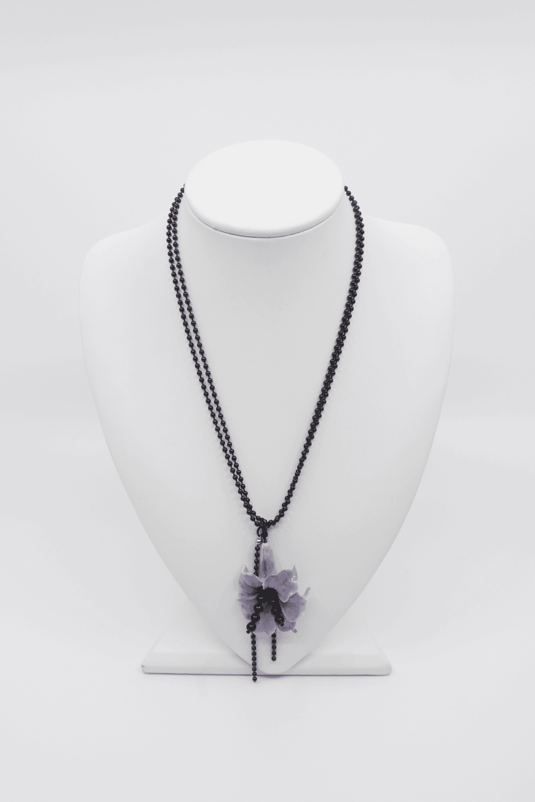 [Pink orchid house] Tropical flower necklace (Purple)