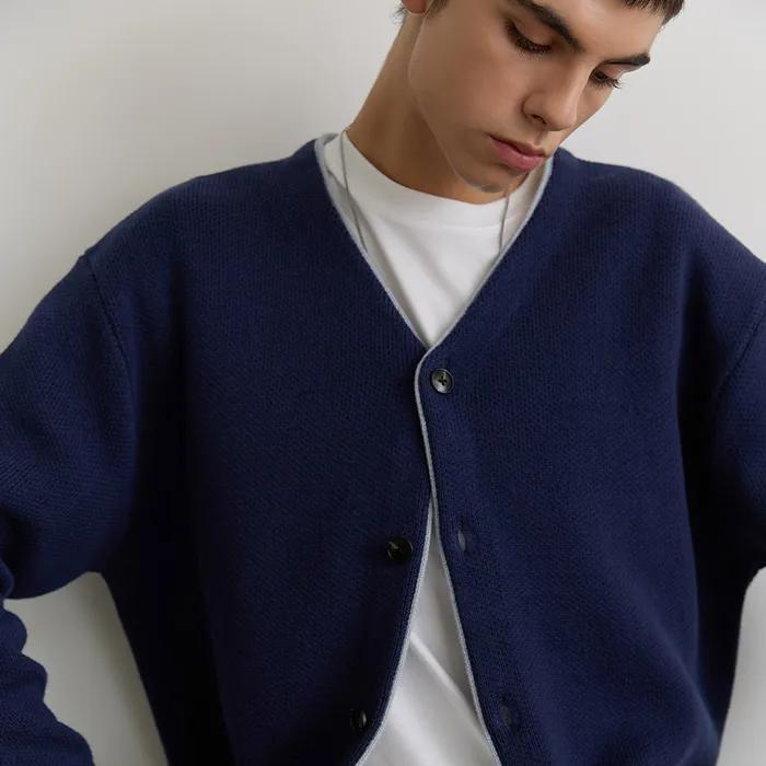 V NECK LAYERED CARDIGAN NV