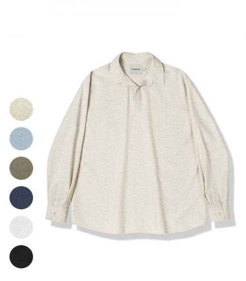 프렌치 린넨 젠틀 오픈 세미 오버핏 셔츠 - 6COL