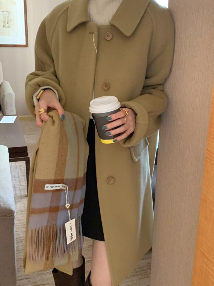 sale 올리브 당일발송 / 슬로우비 slowb . 마샬 핸드메이드 롱코트 (20대여성 30대여성 가을 겨울 코트)