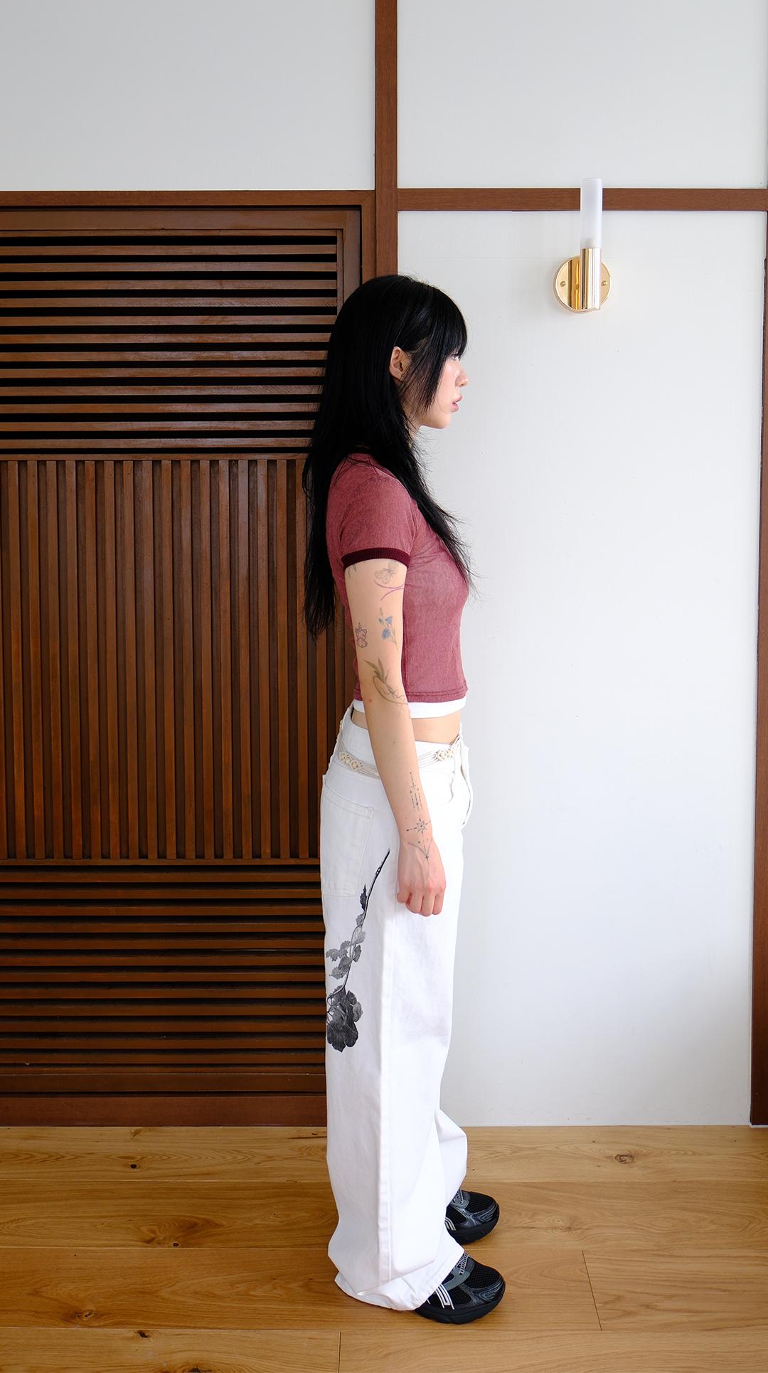 Trumpet Flower Wide Pants