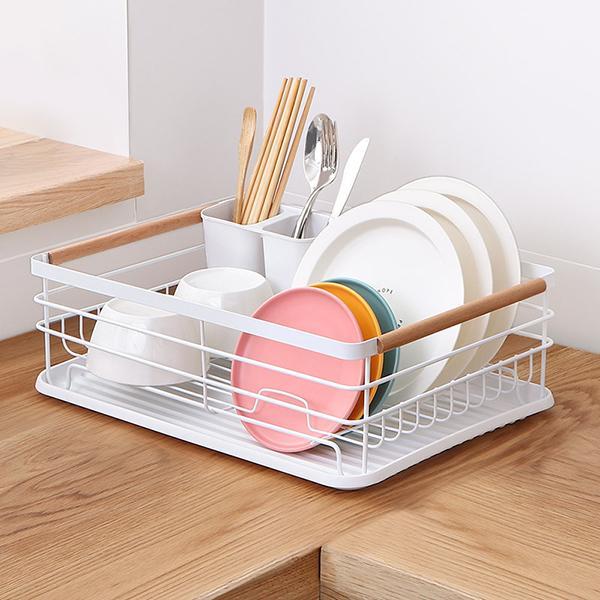 단층 화이트 1단식 식기건조대 설거지 주방식기