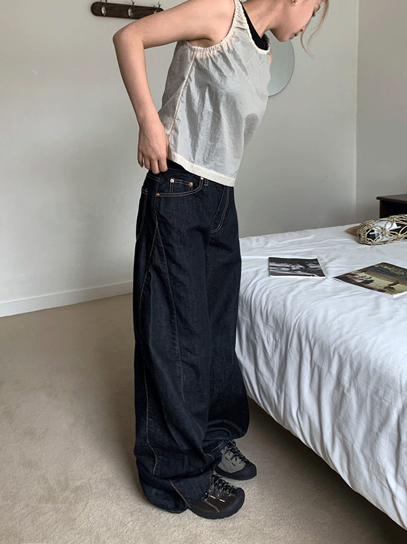 Crescendo wide jean (denim)