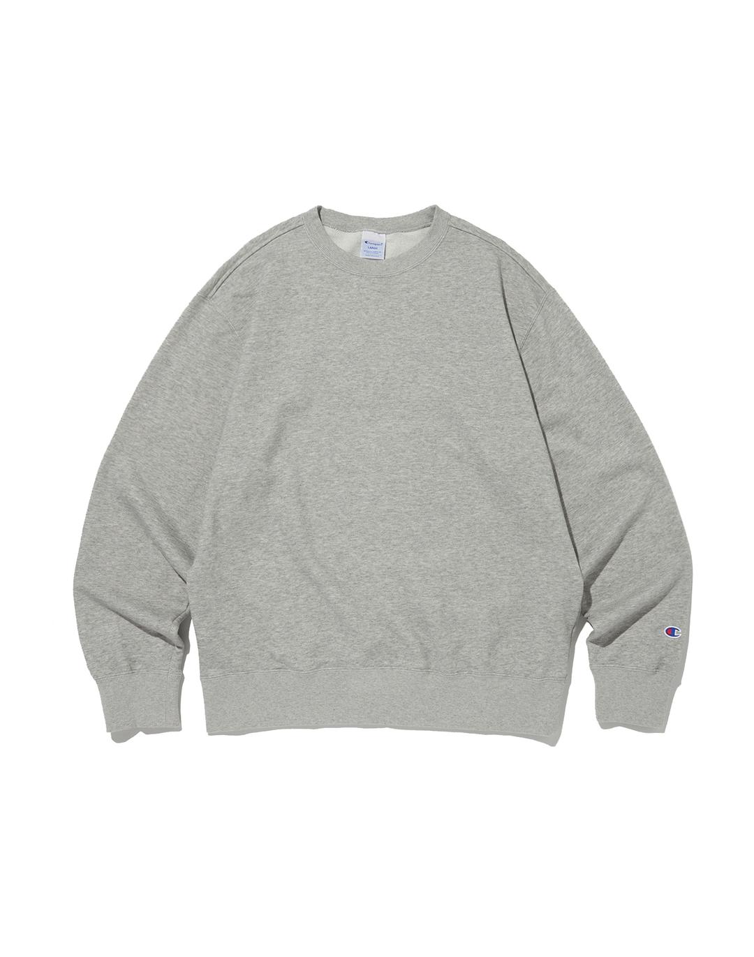 [ASIA][한국별주] 오버핏 논기모 크루넥 스웨트셔츠 (NORMAL GREY)