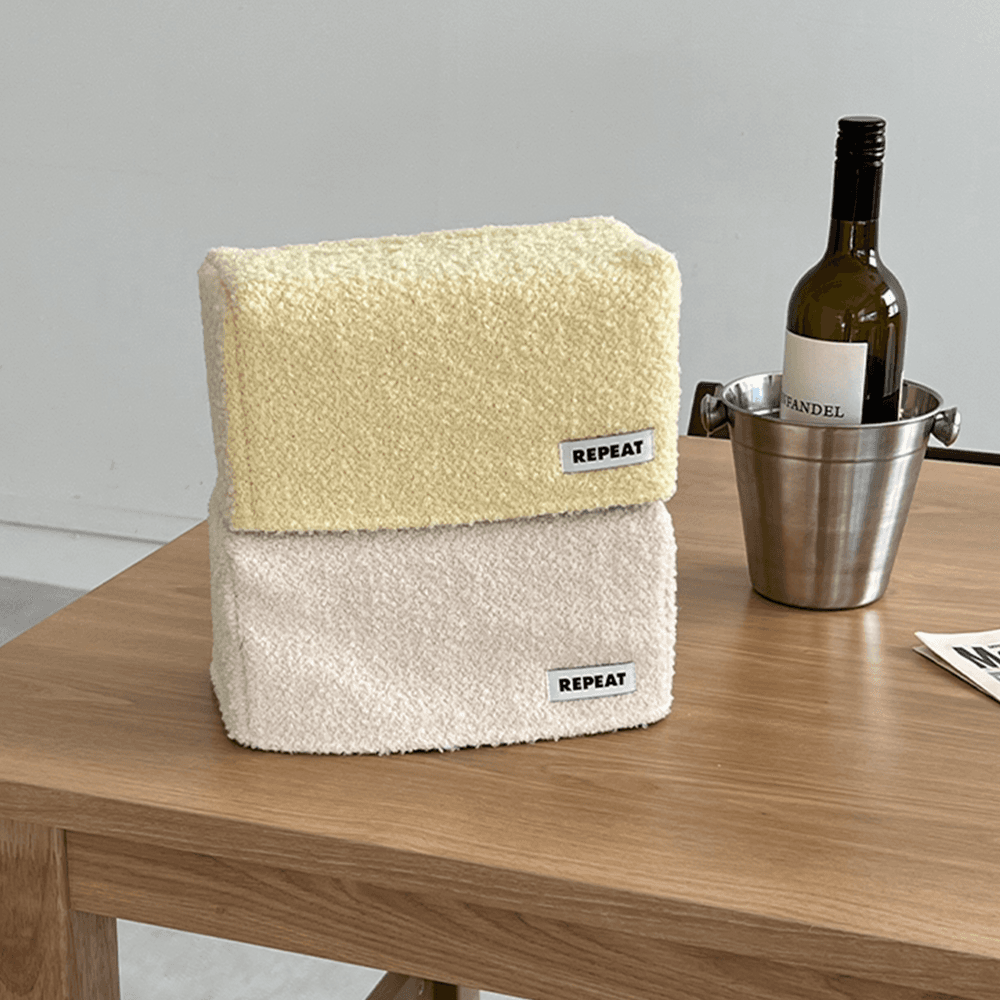 크림 휴지케이스 직사각형 (2Colors)