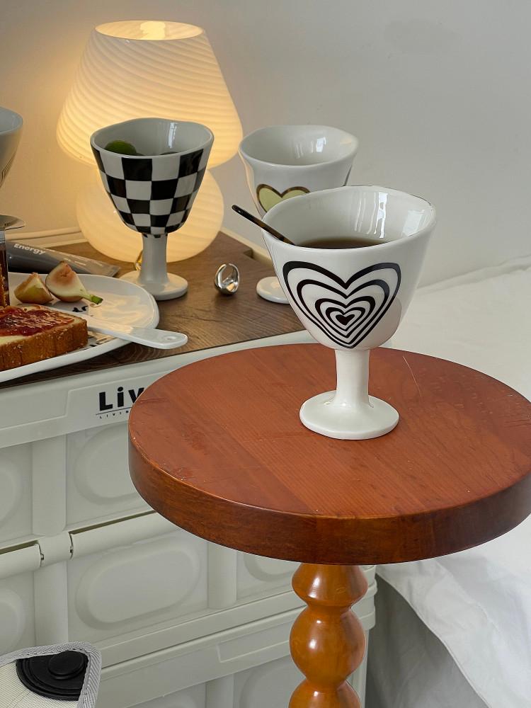 [모모피너츠] 어글리 빈티지 와인잔 고블렛 스파클링 홈카페