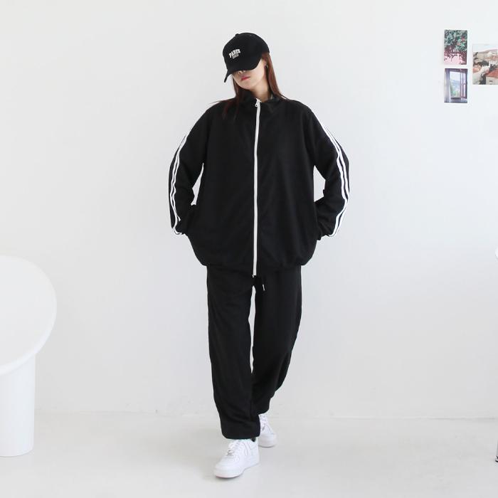 [빅사이즈] ~88size 남녀공용 이선츄리닝집업세트 사계절 홈웨어