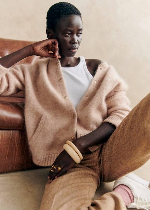 Eddy  Jacket - Mottled Beige - Kid mohair - Sézane