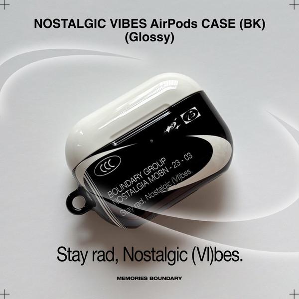 Nostalgic Vibes AirPods Case(BK) (Glossy)