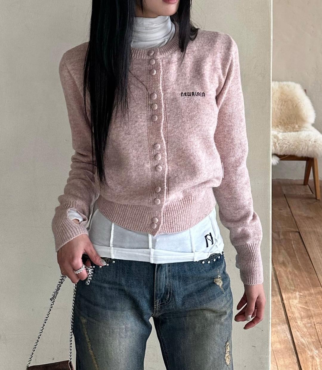 NEWALRIN Basic Cashmere Knit Cardigan