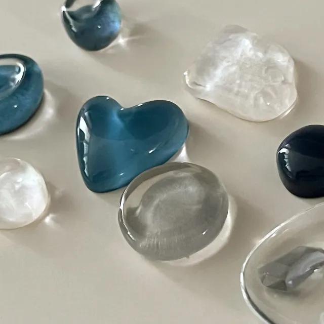 믹스 언발 원석 조약돌 지비츠 호환 세트 (10p)