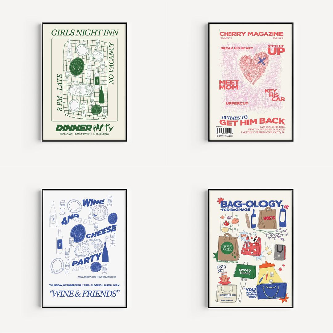 빈티지 파티 모던 미드센츄리 디자이너 인테리어포스터 12종