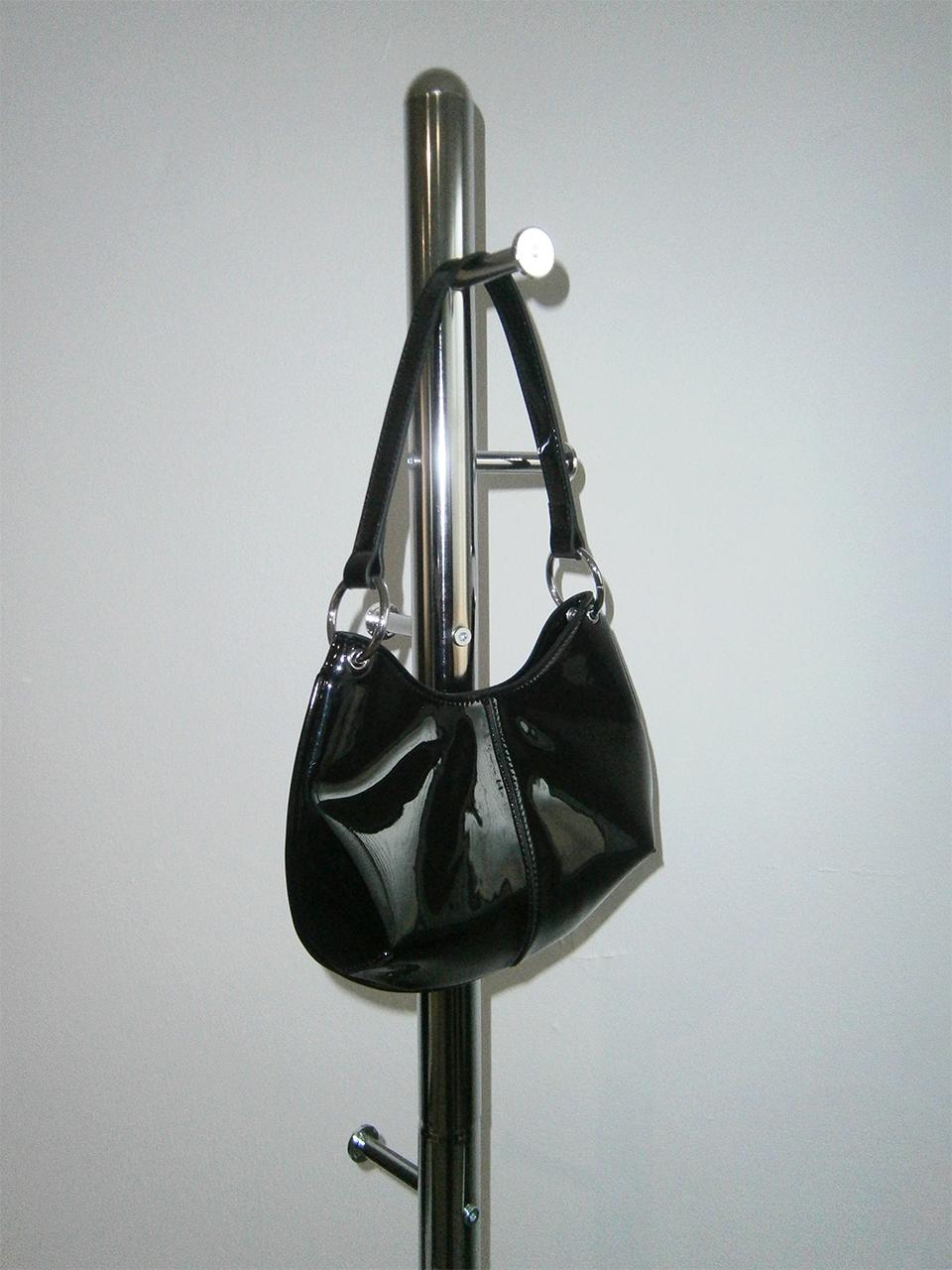 Round Mini Hobo Bag [Black]