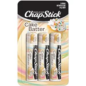 ChapStick Cake Batter Limited Edition Flavored Lip Balm Tubes - 0.15 Oz (Pack of 3)