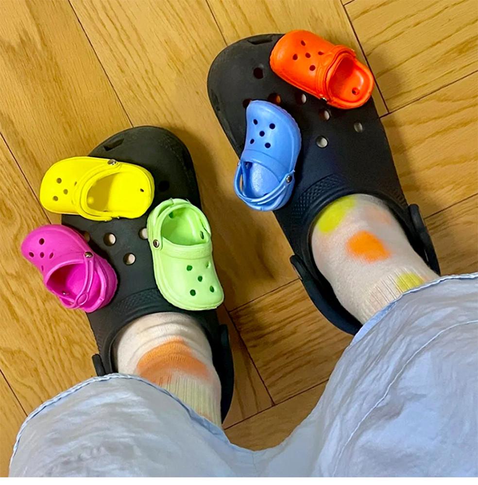 크록스모양 미니 크록스 지비츠 작은 키링 키체인 파츠