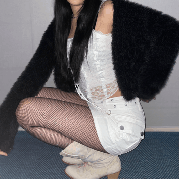 로맨스 리본 레이스 슬리브리스 (3color)