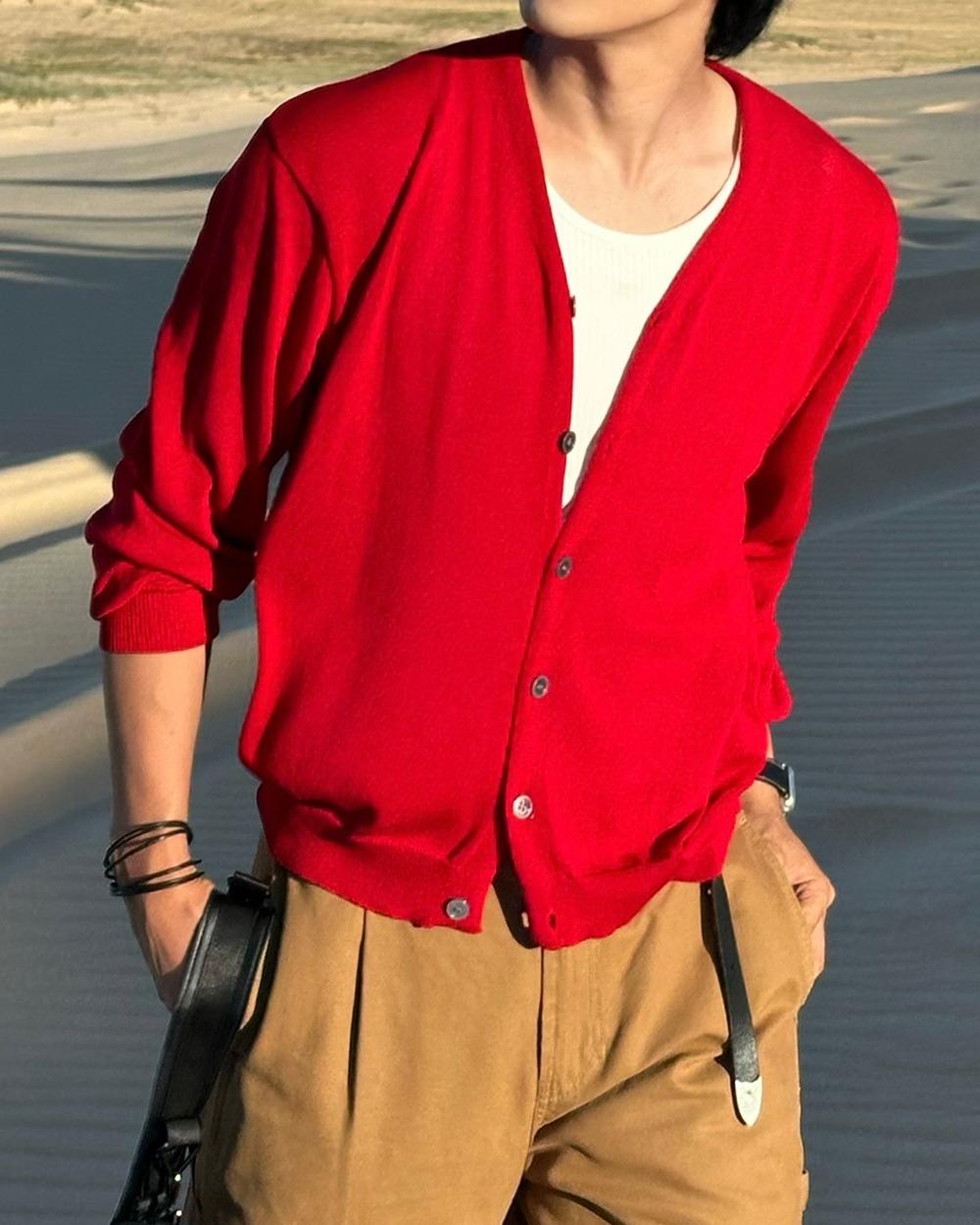 엘라스틴 린넨 가디건