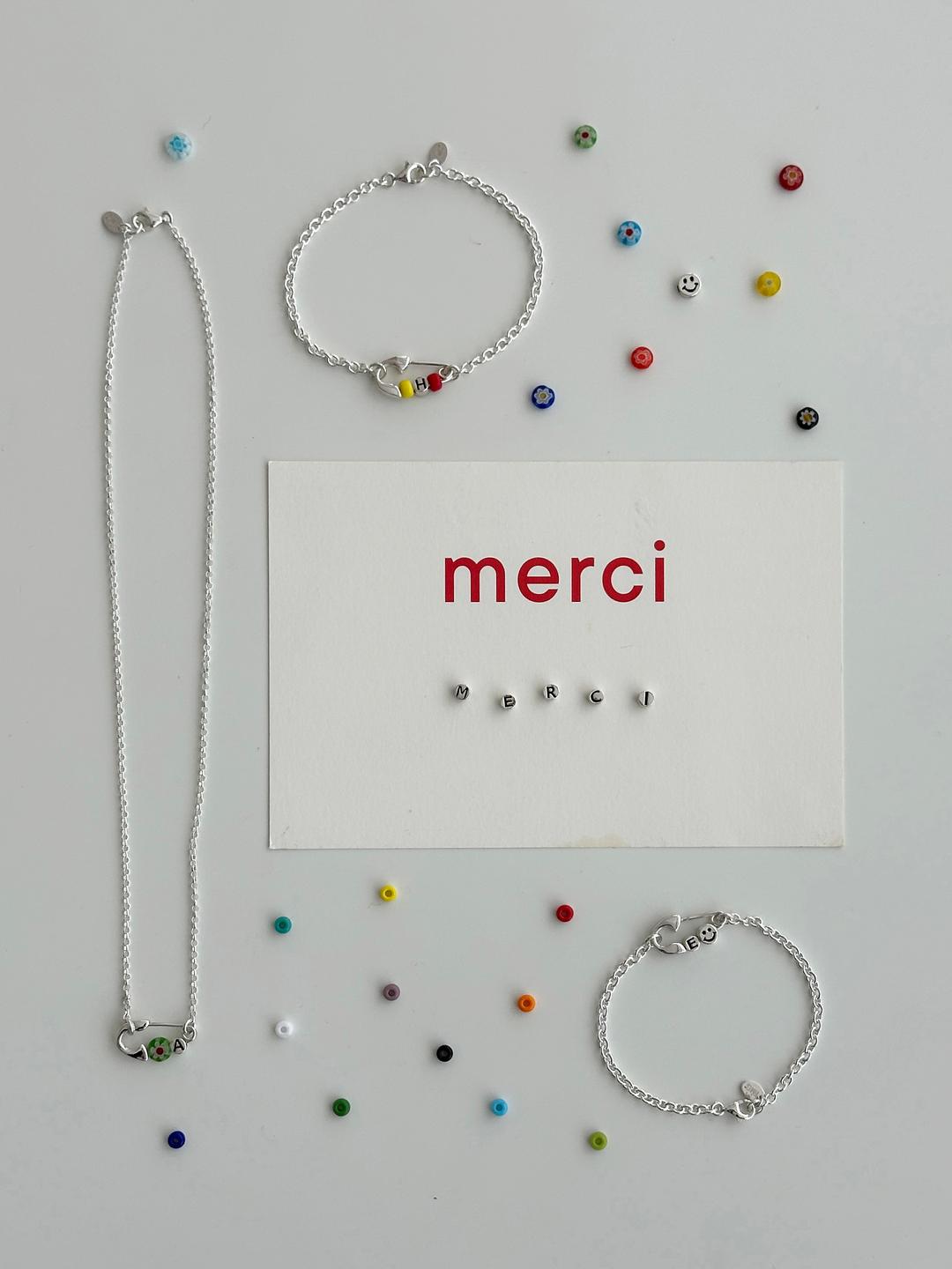 COLOR PIN BRACELET + NECKLACE SET