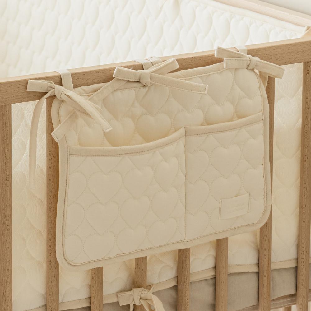 아비앙또마체리 하트누빔 아기 베드 파우치 베드 포켓