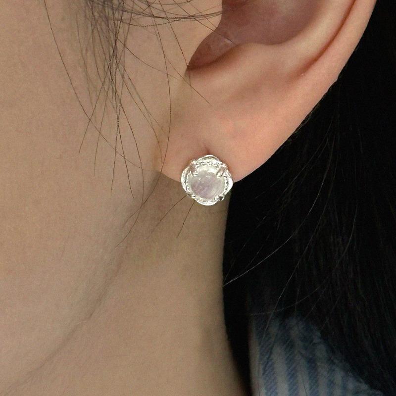 silver925 clear earring