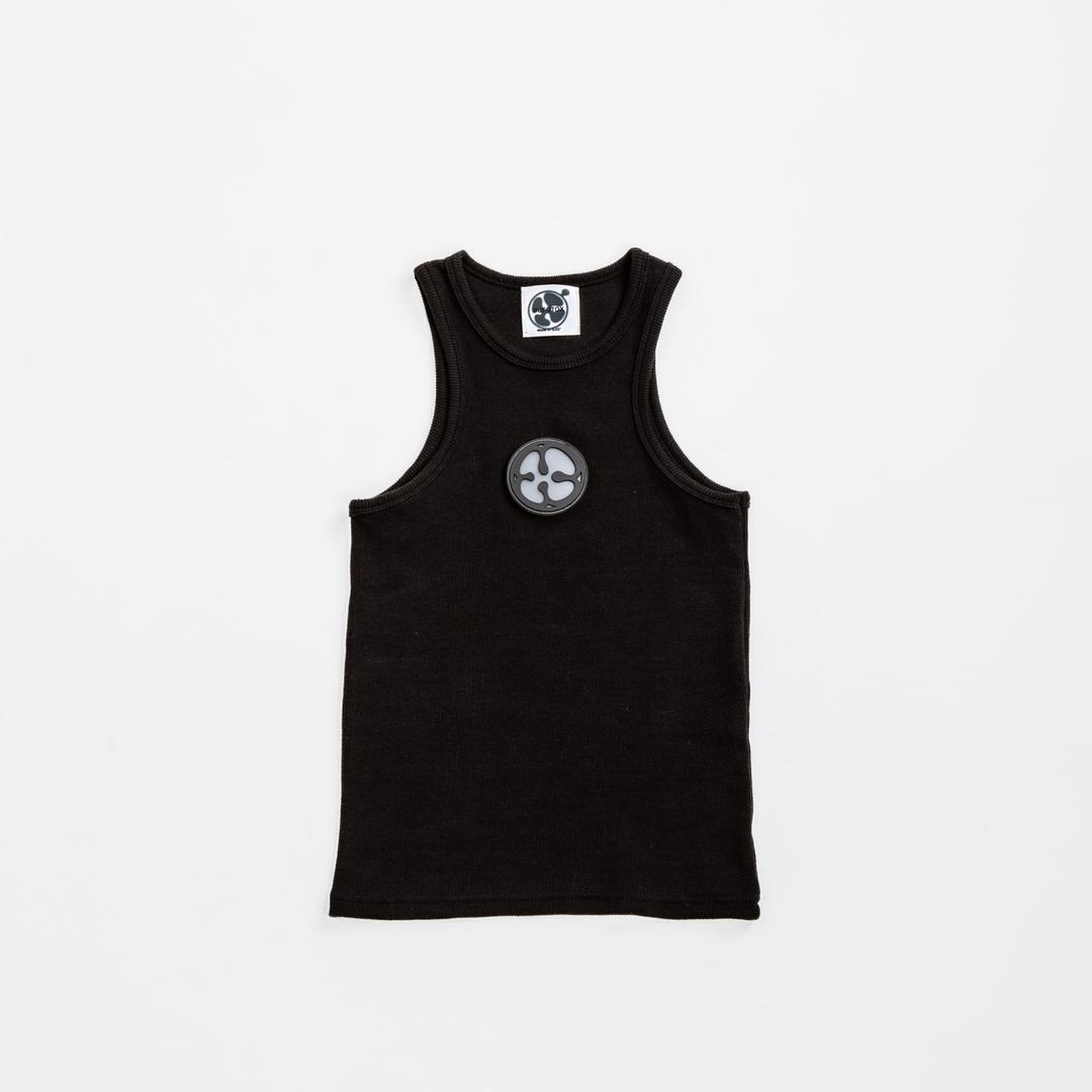 SONGGWA 2.5 Patched Logo Sleeveless Black