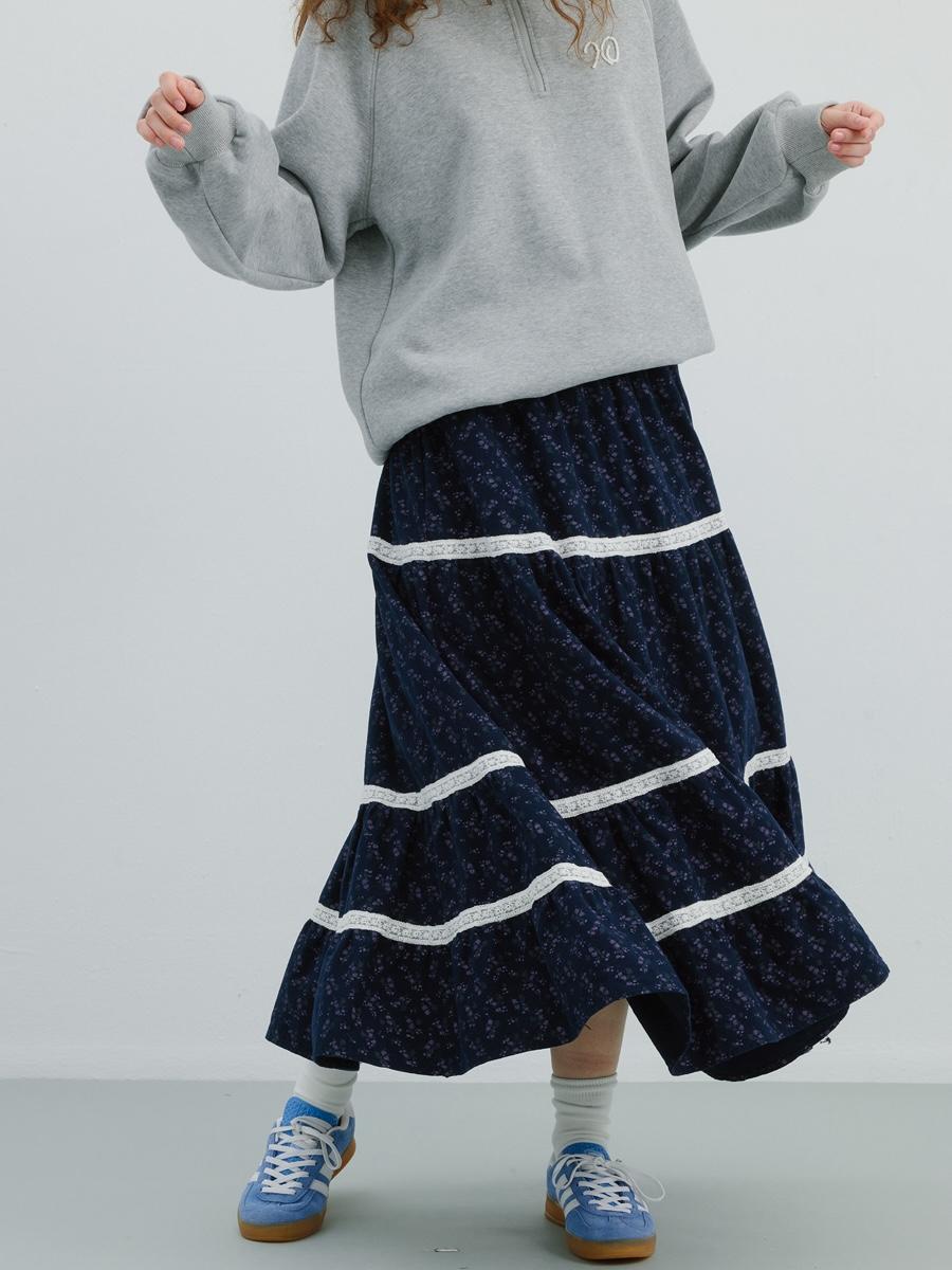 KOKOASOKO Bloom Tiered Maxi Skirt