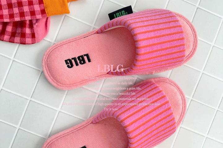 엔비 타올 스트라이프 포인트! 워셔블 층간소음 넌슬립 실내화 룸슈즈