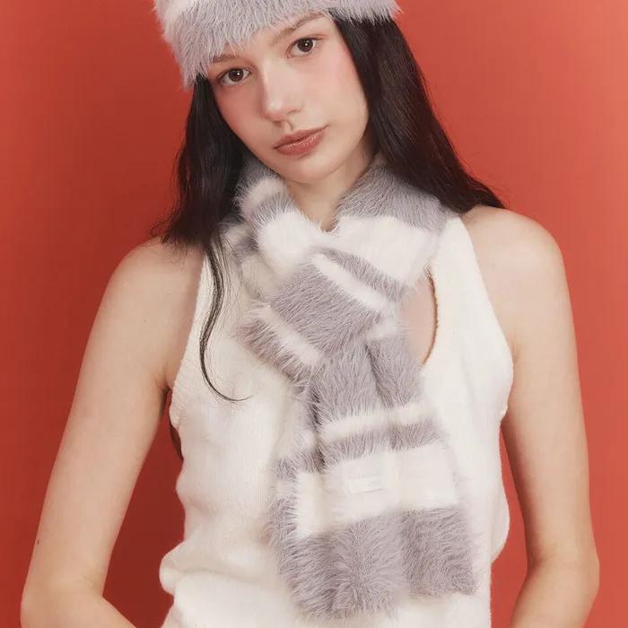 furry stripe muffler_2 colors