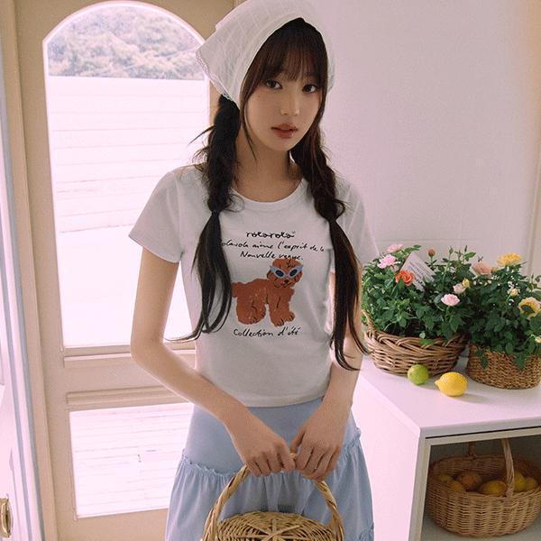 로라로라 [6/21예약배송]ROLA SUNGLASSES PUPPY T-SHIRT WHITE