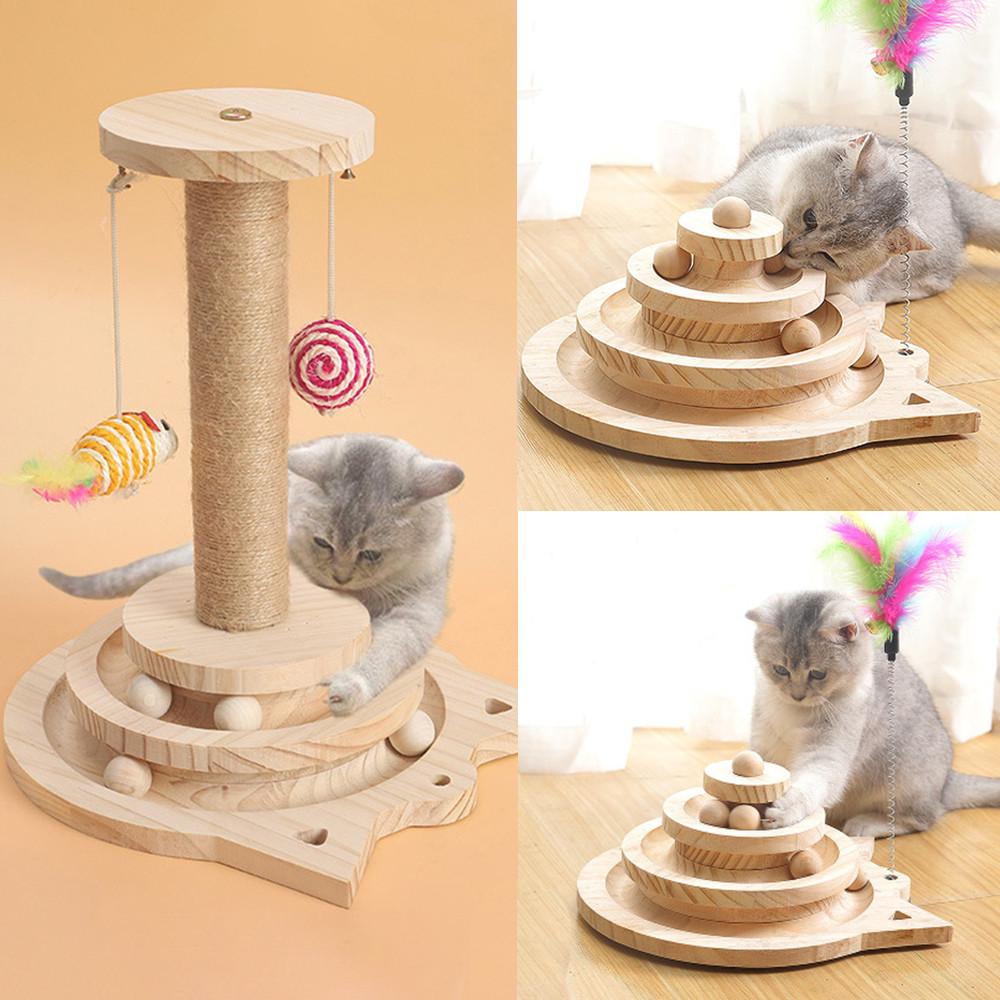 애블리즈 냥냥펀치 토이볼 원목장난감 아기고양이 공놀이 사냥놀이 캣볼 움직이는 고양이장난감