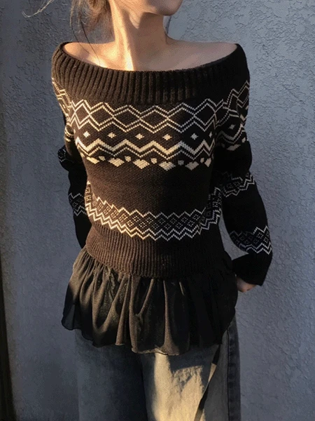 NORDIC OFF-SHOULDER NT (3color)