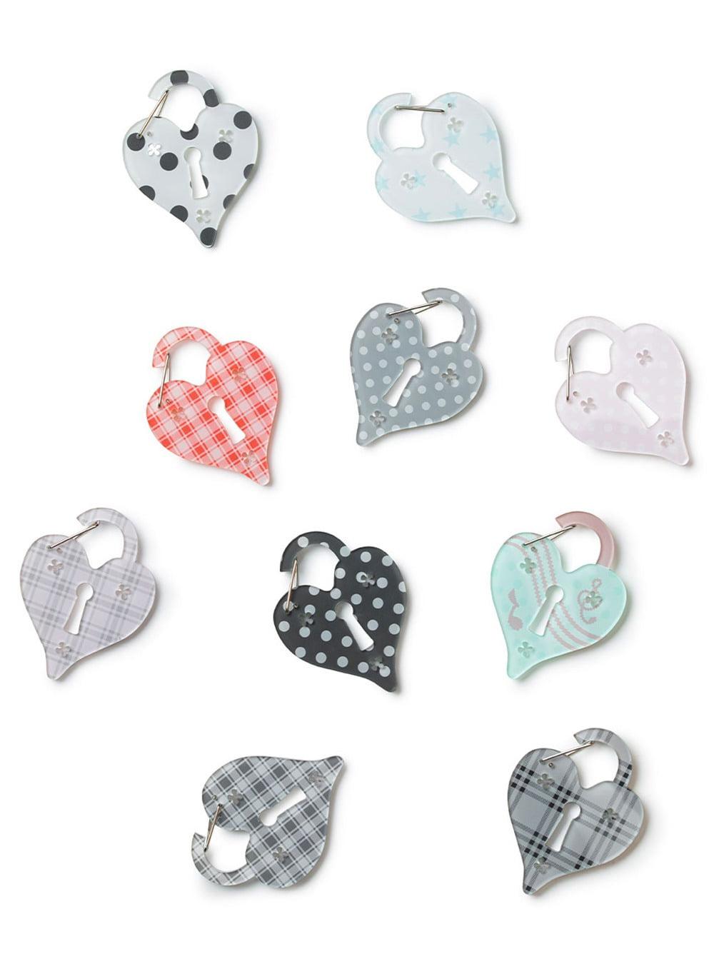 Lovely Acrylic Heart Keyring (6color)
