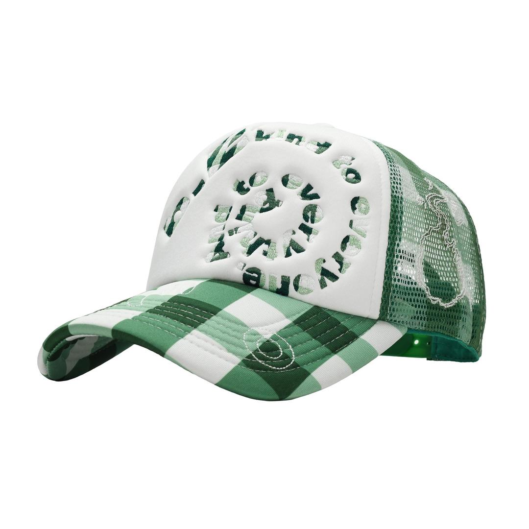 b.i Foam Trucker Hat (Green Checker) - O/S