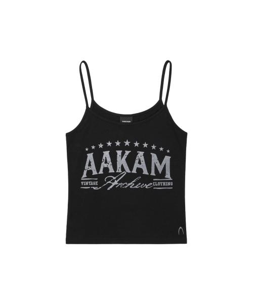 Graphic String Sleeveless (Black)