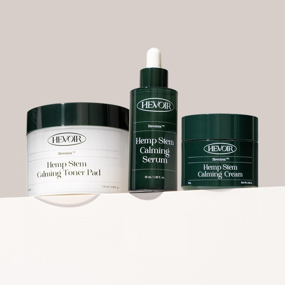 헤브아 비밀초 헴프스템 스킨케어 3종 (세럼+토너패드+크림)