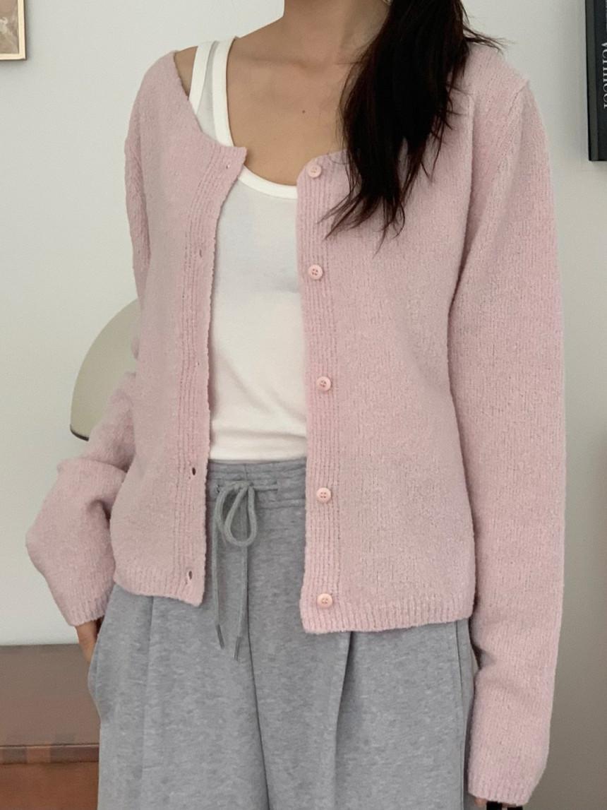 블루밍피그 베르가못 데이지 가디건 vergamot 가을 울100 니트 cd