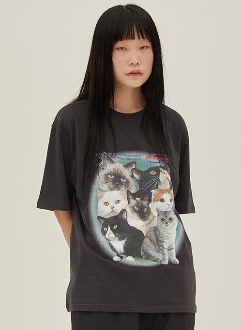 Cat squad goals tee [charcoal]