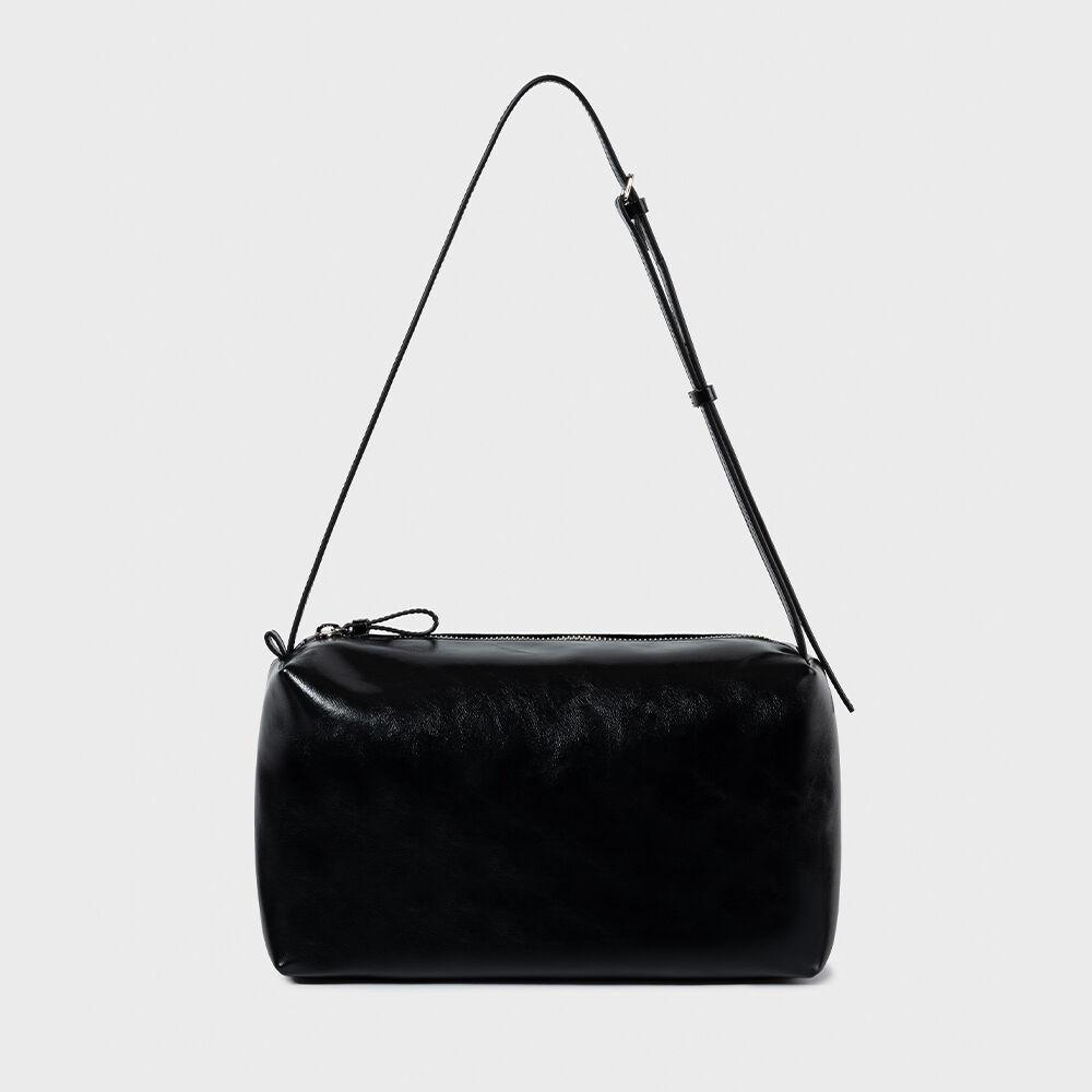 LEATHER CARAMEL BOX BAG_BLACK_LC257BA04BK