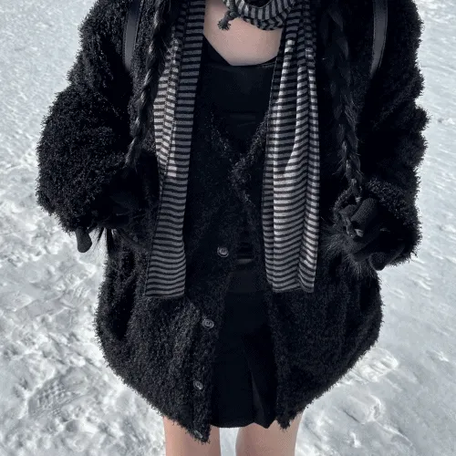 🚀오늘출발🚀 [UNISEX] 모헤어 가디건 (2color)