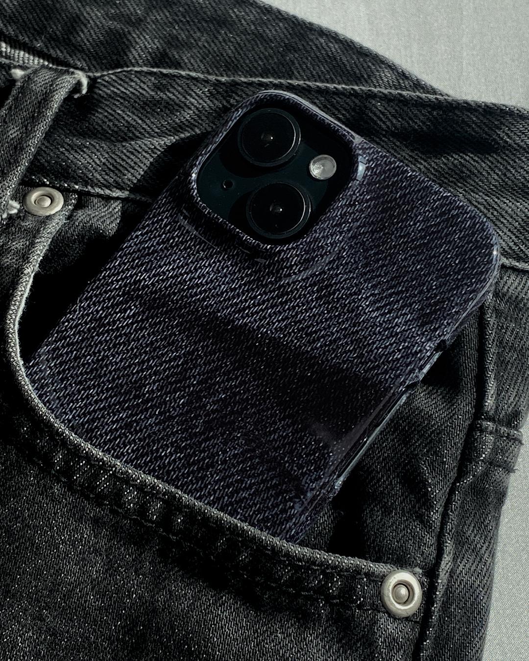 black denim detail case