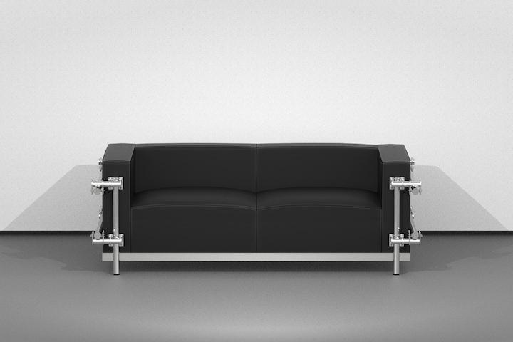 BELLUCA Ashiba Milano Black 2-seat Sofa
