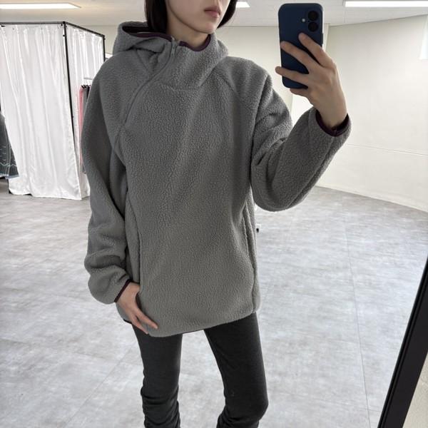 후드 후리스 반집업