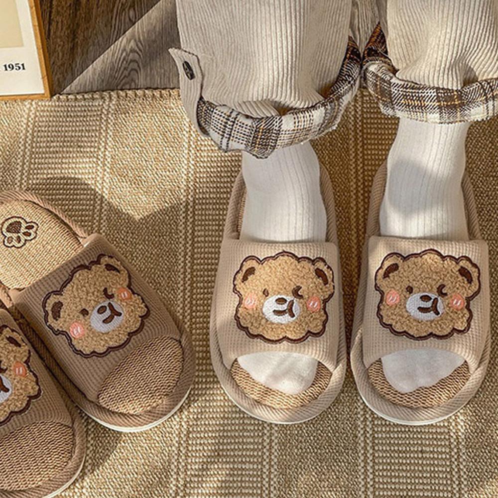 거실실내화 실내슬리퍼 푹신한 사계절 층간소음 실내화 쿠션 린넨 거실화 실내용 룸슈즈