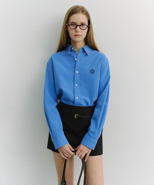 UNISEX CLASSIC BOYFRIEND SHIRT_UDSH6A103_CERULEAN BLUE