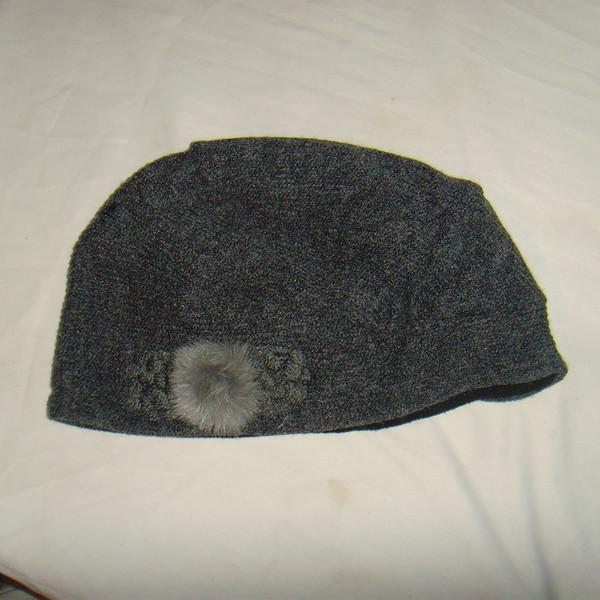 Grape short beanie (Charcoal)