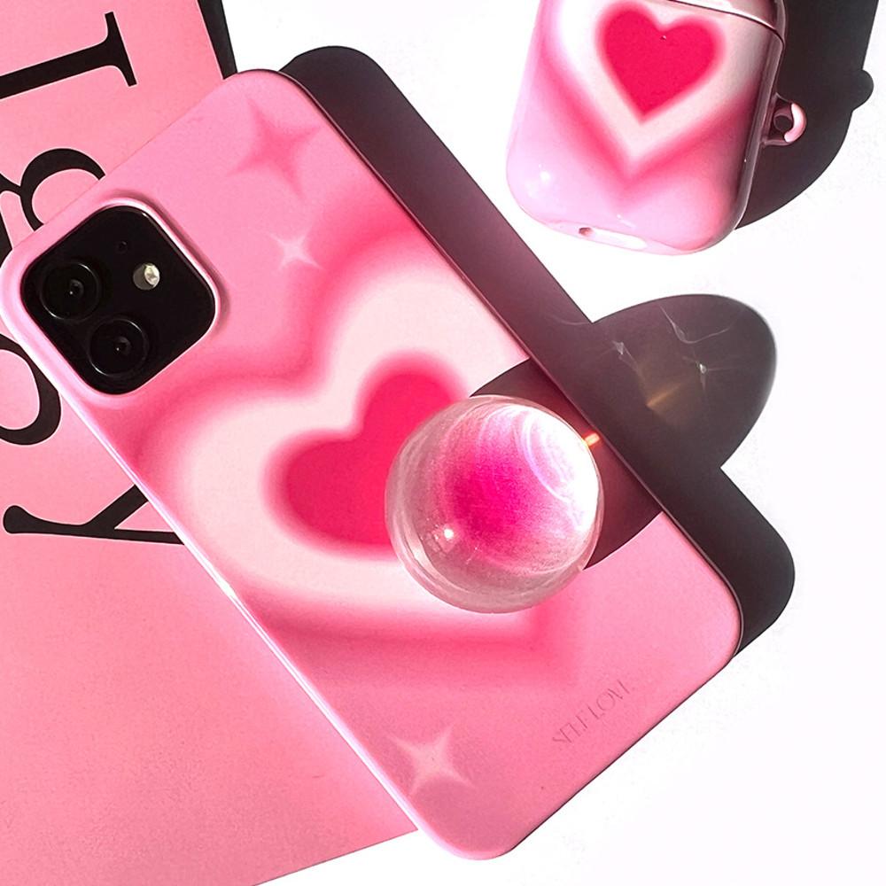 [하드/카드] 블러 하트 하드케이스 카드수납 아이폰14 갤럭시S23